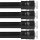 Klemmstange mit Schraubtechnik (4er Pack) Ø10mm - ausziehbar 25-40cm (Schwarz) ohne Bohren
