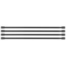 Klemmstange mit Schraubtechnik (4er Pack) Ø10mm - ausziehbar 100-140cm (Schwarz) ohne Bohren