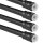 Klemmstange mit Schraubtechnik (4er Pack) Ø10mm - ausziehbar 100-140cm (Schwarz) ohne Bohren