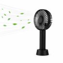 Mini Handventilator 3 Stufen mit Akku Schwarz