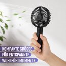 Mini Handventilator 3 Stufen mit Akku Schwarz