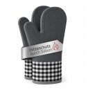 Silikon Ofenhandschuh 2er Pack - Grau