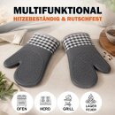 Silikon Ofenhandschuh 2er Pack - Grau