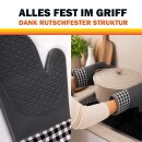 Silikon Ofenhandschuh 2er Pack - Grau