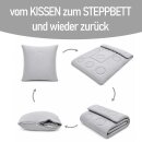 Verwandlungsdecke 2 in 1 - 135x200 cm Grau