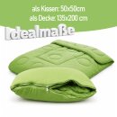 Verwandlungsdecke Kissendecke 2in1 50x50cm/135x200cm Grün
