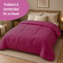 Verwandlungsdecke Kissendecke 2in1 50x50cm/135x200cm Fuchsia