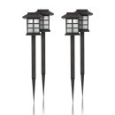4er Set Solar Laterne Schwarz 38 cm hoch