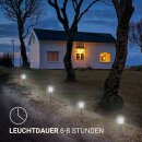 4er Set Solar Laterne Schwarz 38 cm hoch
