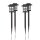 4er Set Solar Laterne Schwarz 38 cm hoch