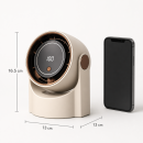 2-in-1 Tisch- & Wandventilator 5 Stufen mit USB-C & LED-Display, leise (22 dB), Creme