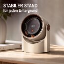2-in-1 Tisch- & Wandventilator 5 Stufen mit USB-C & LED-Display, leise (22 dB), Creme