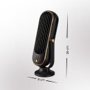 Akku-Tischventilator 5 Stufen leise mit USB-C & LED-Display Schwarz