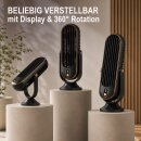 Akku-Tischventilator 5 Stufen leise mit USB-C & LED-Display Schwarz