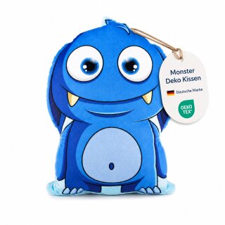 Monster Kuschelkissen - Design Blau