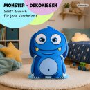 Monster Kuschelkissen - Design Blau