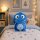 Monster Kuschelkissen - Design Blau