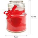HS Candle Duftkerze im Bonbonglas und Deckel, Rose, H10 cm, 30h Brenndauer