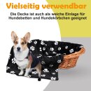 Haustierdecke Flanell Pfotendruck 70x100 cm 1er-Pack
