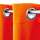 Verdunkelungsgardine mit Ösen orange - dunkelorange 270cm x 245cm