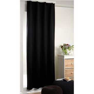 Verdunkelungsgardine mit Universalband schwarz - jetblack 135cm x 175cm