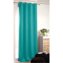 Verdunkelungsgardine mit Ösen türkis - pfauenblau 270cm x 245cm