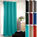 Verdunkelungsgardine mit Ösen türkis - pfauenblau 270cm x 245cm