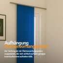 Flächenvorhang Ellen mit Zubehör - Blau