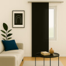 Flächenvorhang Schiebegardine Ellen mit Technik Schwarz