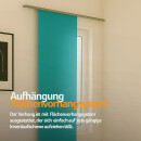 Flächenvorhang Schiebegardine Ellen ohne Technik Türkis