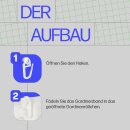 Gardinenröllchen weiß, 50 Stk.