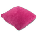 Kissenhülle "Kuschel" ca. 40x40cm pink - fuchsia mit Füllung