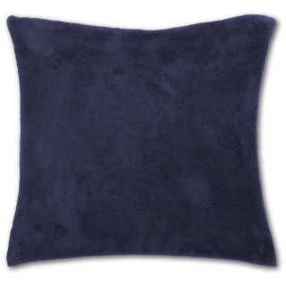 Kissenhülle "Kuschel" ca. 40x40cm blau - royalblau ohne Füllung