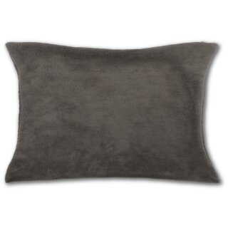 Kissenhülle Kuschel ca. 30 x 50cm anthrazit - dunkelgrau mit Füllung