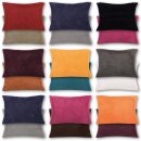 Kissenhülle Kuschel ca. 30 x 50cm anthrazit - dunkelgrau mit Füllung