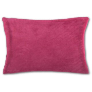 Kissenhülle Kuschel ca. 30 x 50cm pink - fuchsia mit Füllung