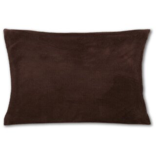 Kissenhülle Kuschel 30 x 50 braun - hot chocolate mit Füllung