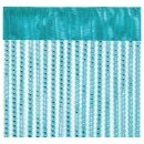 Fadenvorhang in Metallic-Optik mit Stangendurchzug Türkis 90x200cm