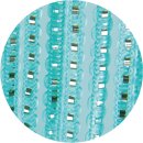 Fadenvorhang in Metallic-Optik mit Stangendurchzug Türkis 90x200cm