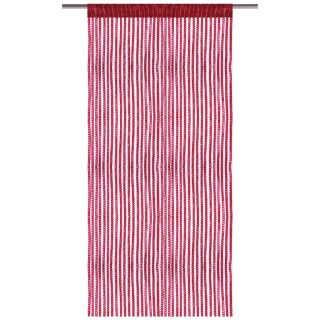 Fadenvorhang in Metallic-Optik mit Stangendurchzug Rot 90x200cm