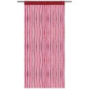 Fadenvorhang in Metallic-Optik mit Stangendurchzug Rot...