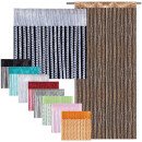 Fadenvorhang in Metallic-Optik mit Stangendurchzug Rot 90x200cm