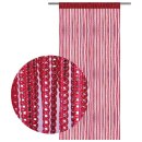 Fadenvorhang in Metallic-Optik mit Stangendurchzug Rot 90x200cm
