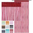 Fadenvorhang in Metallic-Optik mit Stangendurchzug Rot 90x200cm