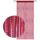 Fadenvorhang Metallic-Streifen rot - bordeaux ca. 90 x 200cm