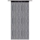 Fadenvorhang in Metallic-Optik mit Stangendurchzug Schwarz 90x200cm