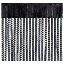 Fadenvorhang Metallic-Streifen schwarz - jetblack ca. 140 x 250cm