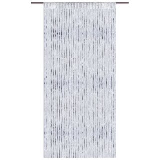 Fadenvorhang in Metallic-Optik mit Stangendurchzug Weiß 140x250cm