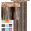 Fadenvorhang in Metallic-Optik mit Stangendurchzug Gold 90x200cm