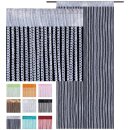 Fadenvorhang in Metallic-Optik mit Stangendurchzug Silber 90x200cm
